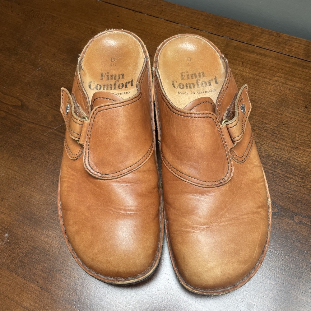 FINN COMFORT brown clogs for women size 40 (US size 9) German made